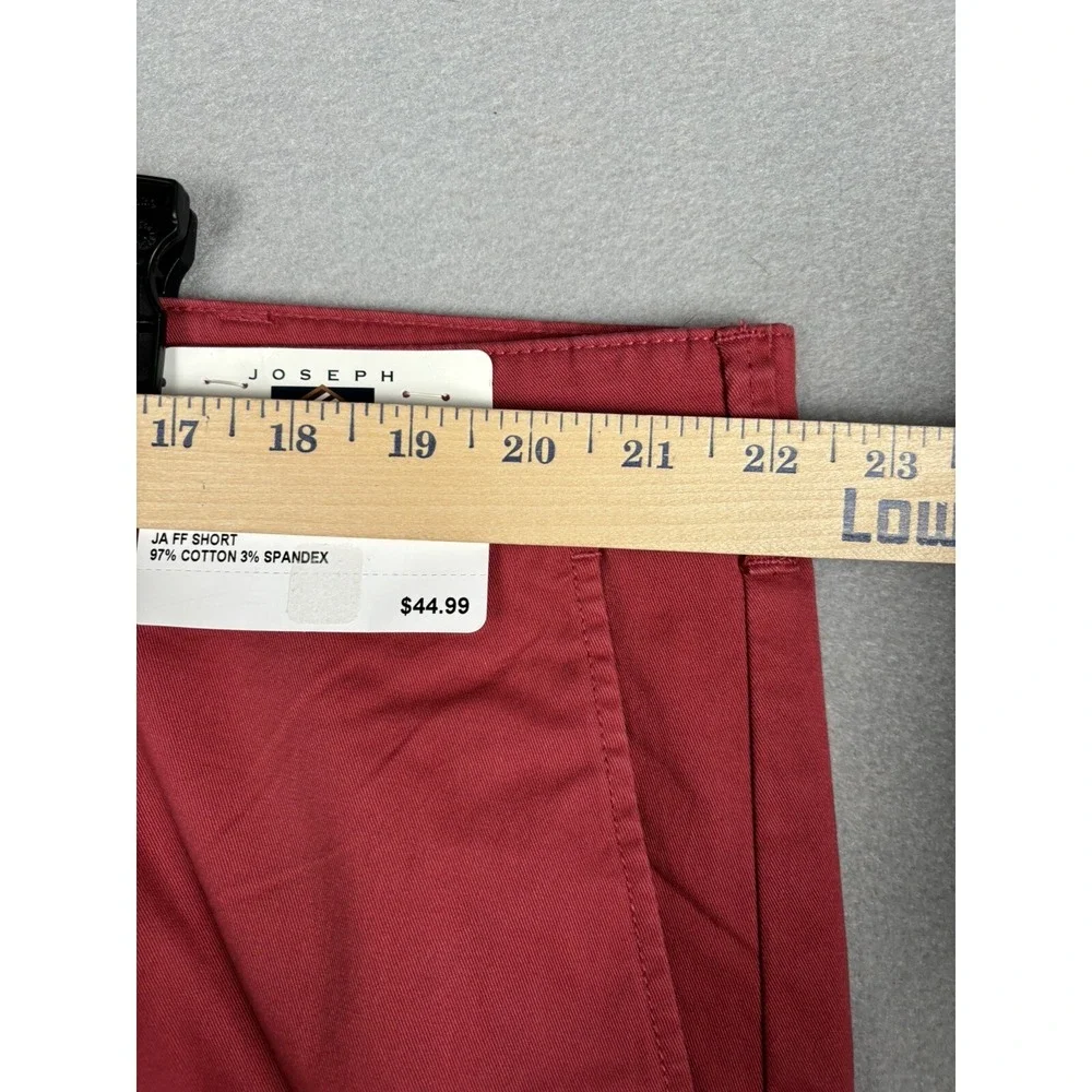 Joseph Abboud Men's Shorts 44 Faded Red Khaki Hemmed Khaki Chino Stretch #2736